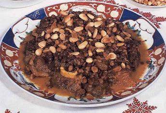 M'rouziya - Tagine de viandes au miel & amandes